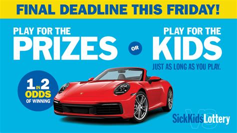 sickkids lottery 2023 calendar